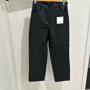 Piral herringbone faux leather pants